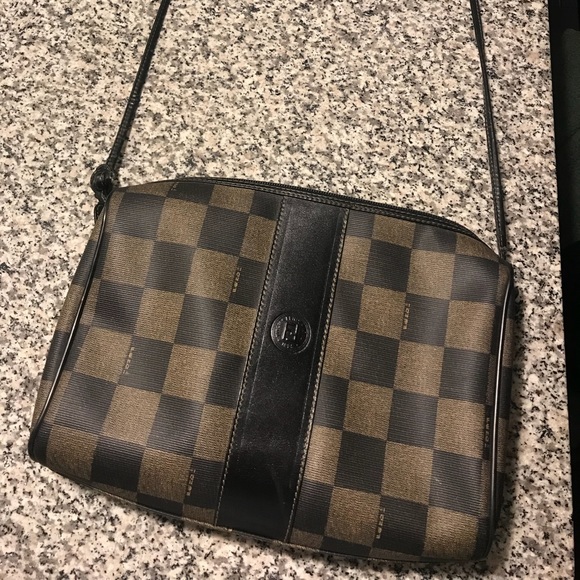 fendi checkered handbag